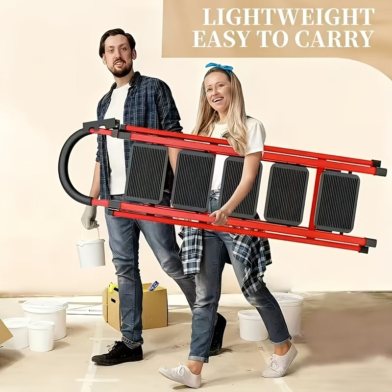 🪜2‑5 Step Folding Ladder | Anti‑Slip Wide Steps, 330 Lbs Heavy‑Duty Capacity